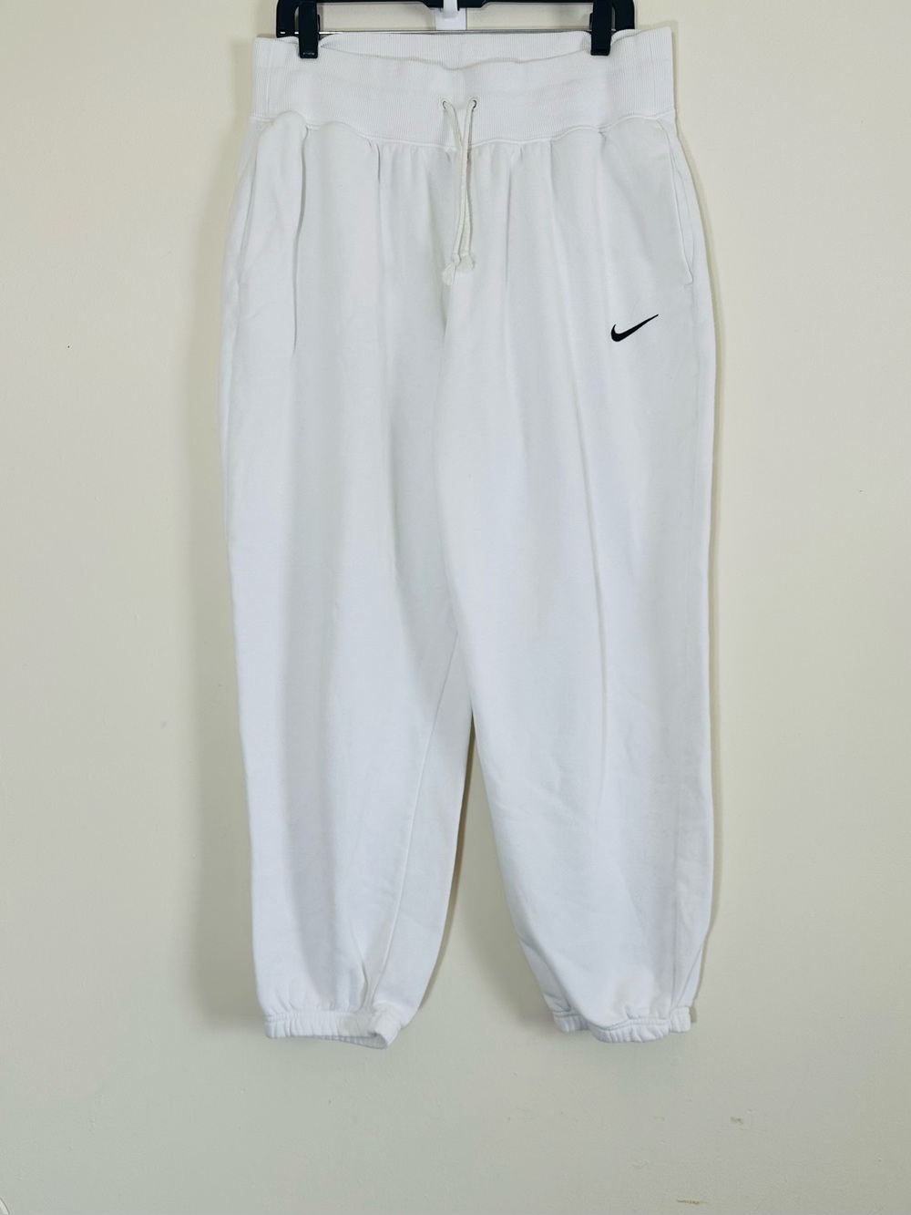 Nike High waist Oversized Jogger sweat pants White Size L